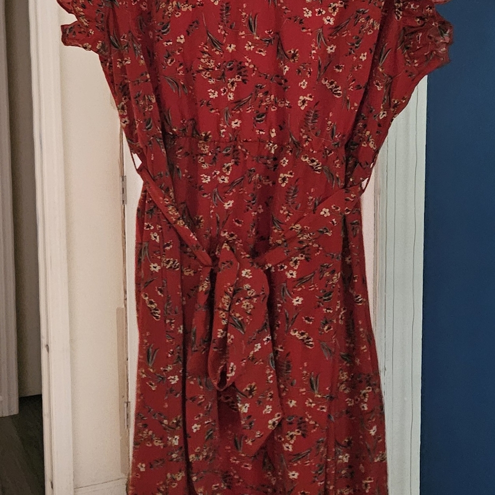 BloomChic Scarlet Floral Maxi Dress